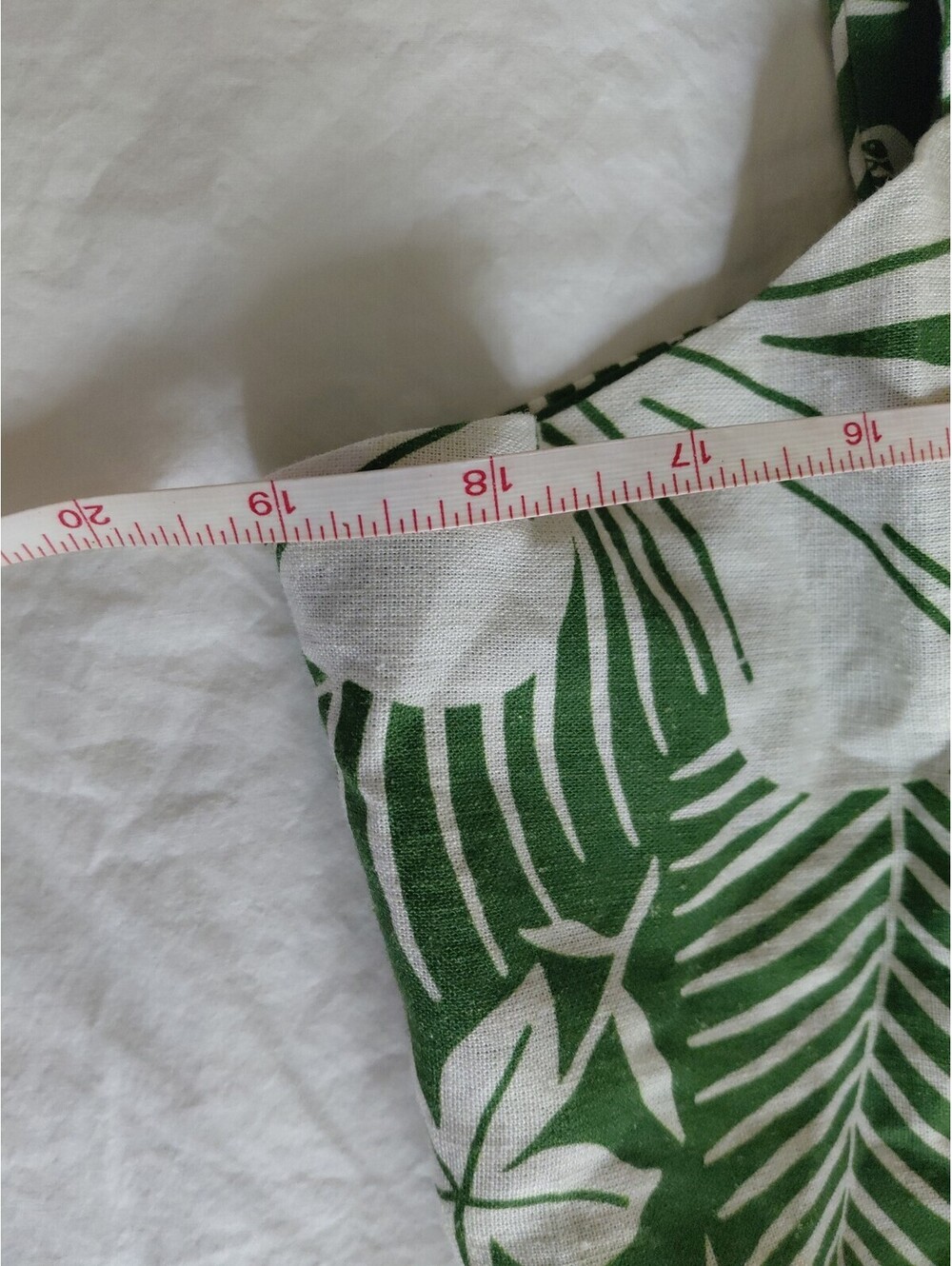 Farm Rio Macaw Elegance Women's XL Off-White Green Belted Romper Likenew #729 - Picture 11 of 12